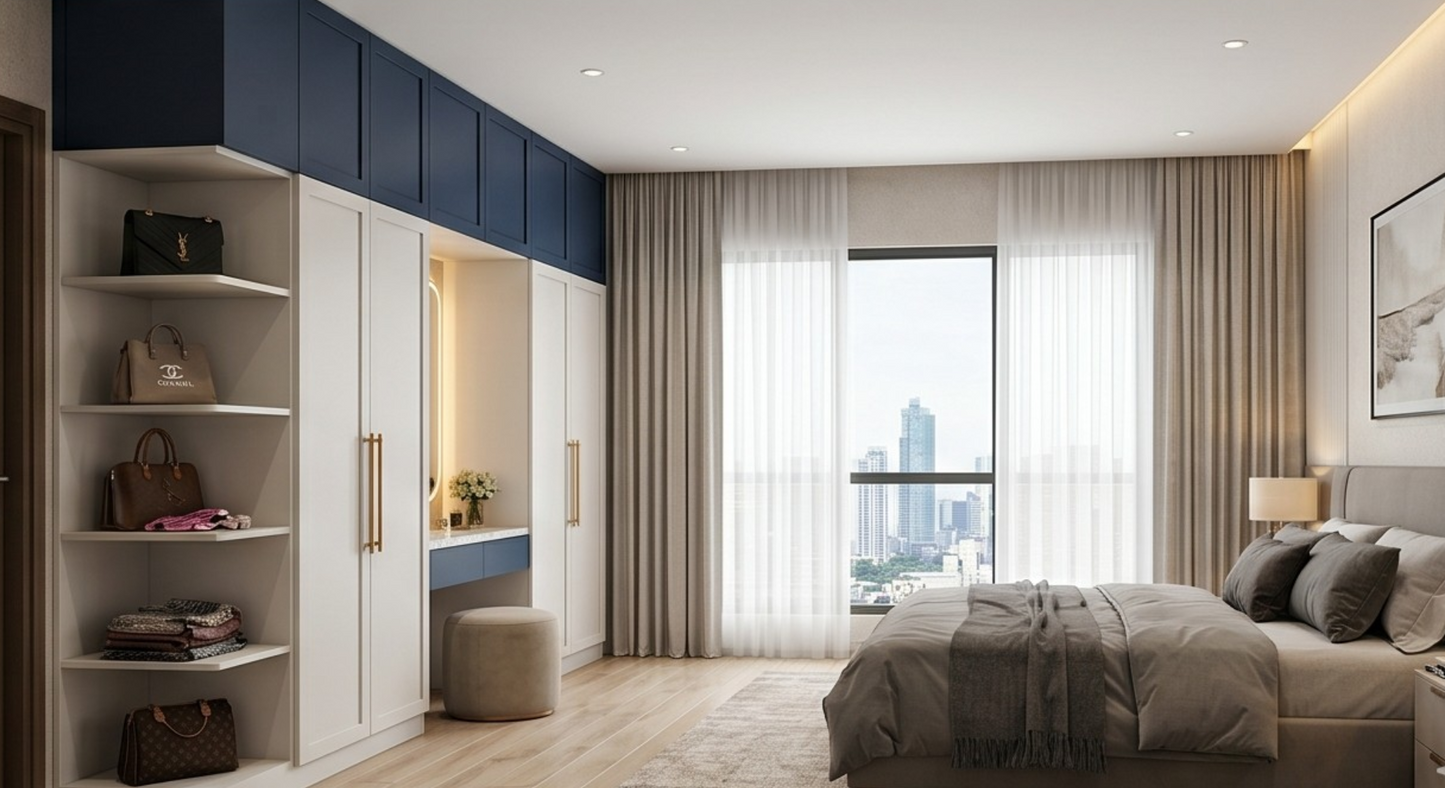 Horizon Dual-Tone Vanity Wardrobe