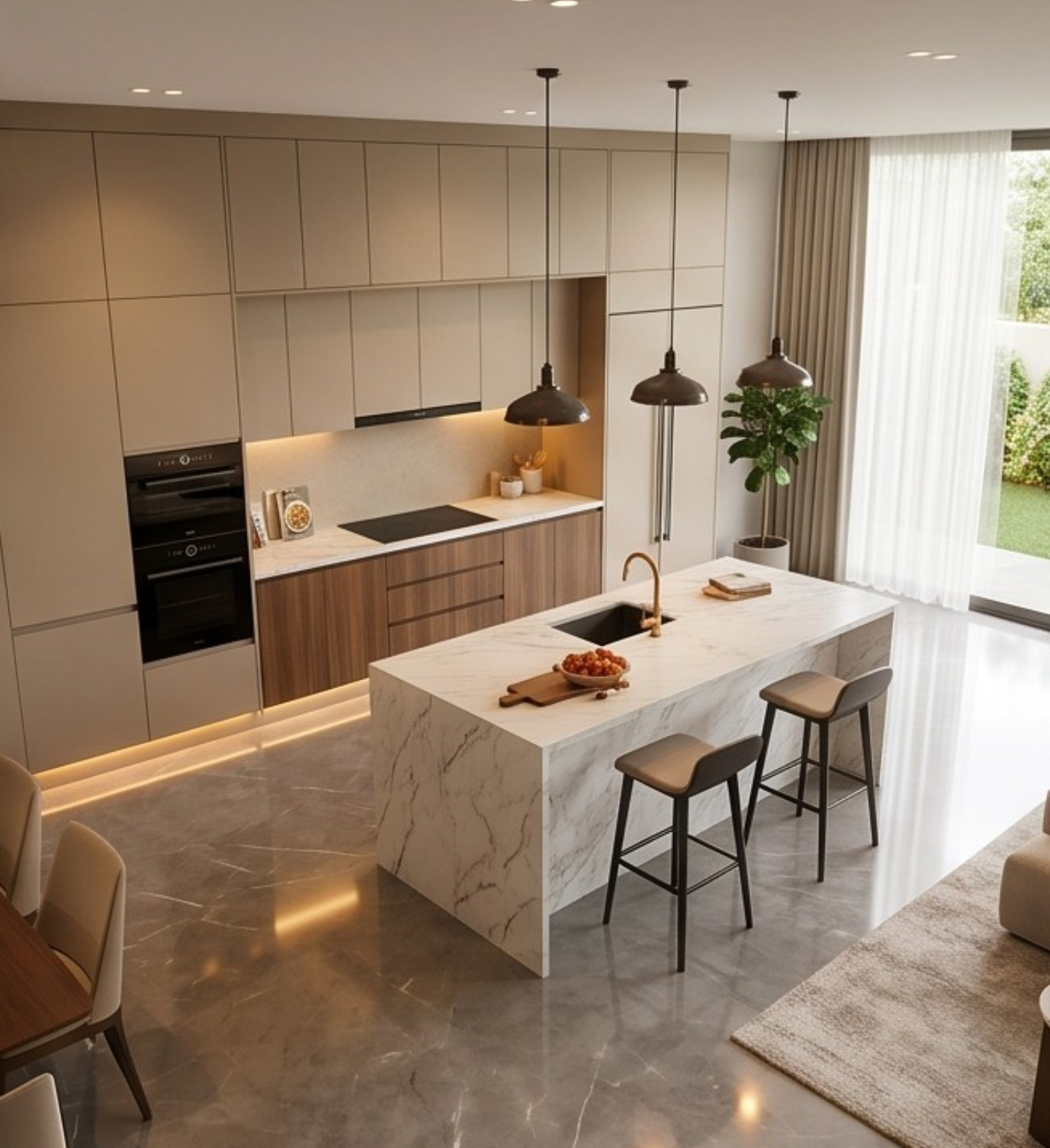 Walnut & Silk Kitchen