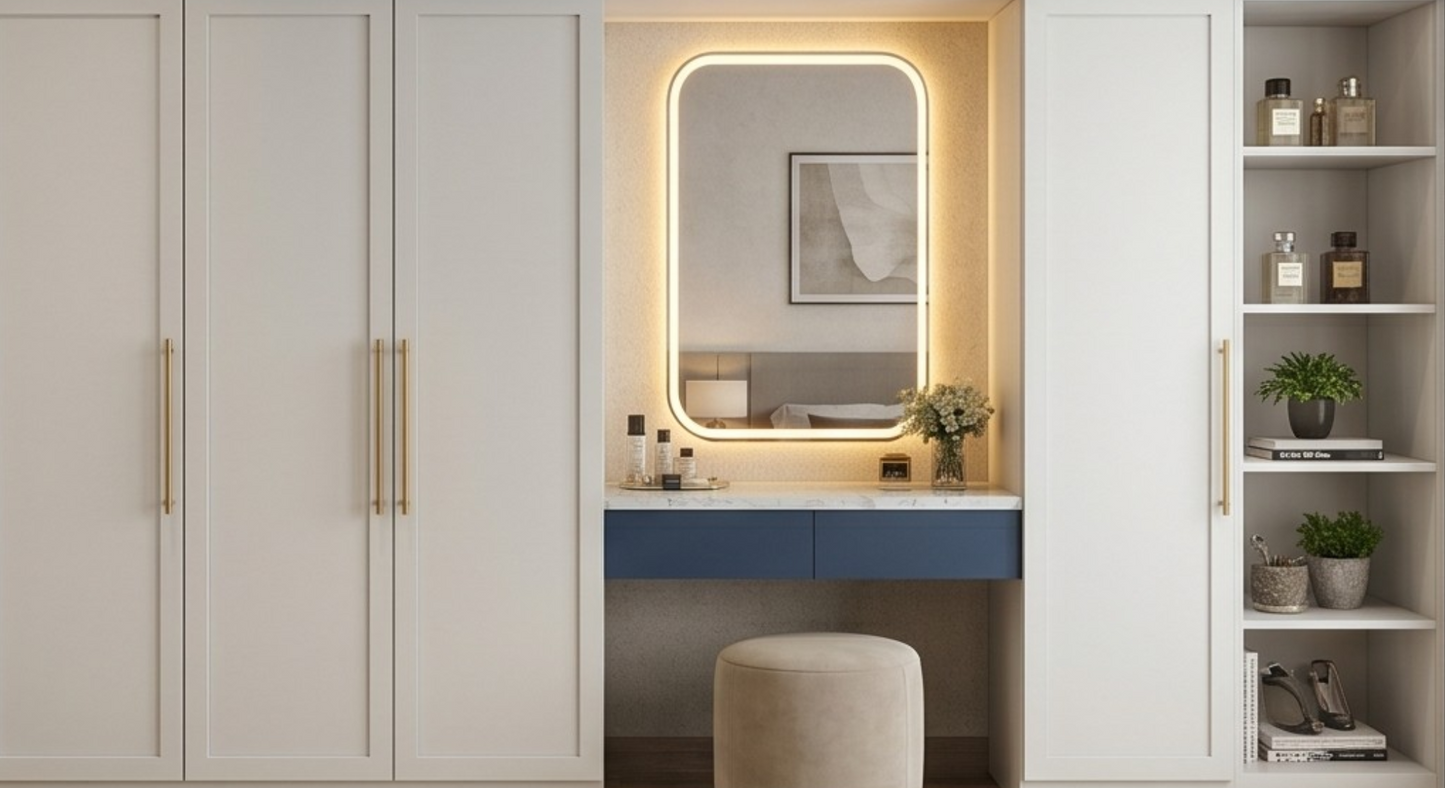 Horizon Dual-Tone Vanity Wardrobe