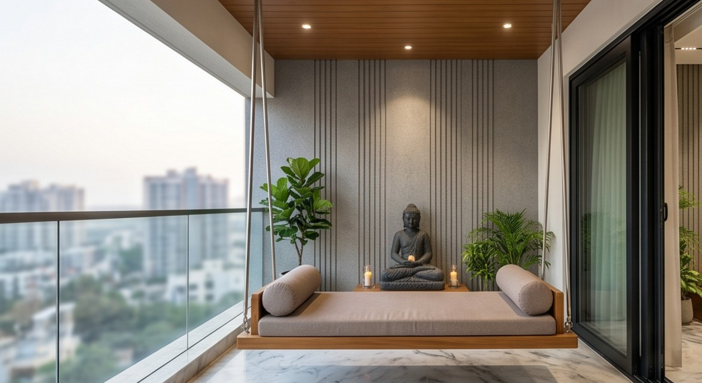 Marble Oasis Lounge Balcony